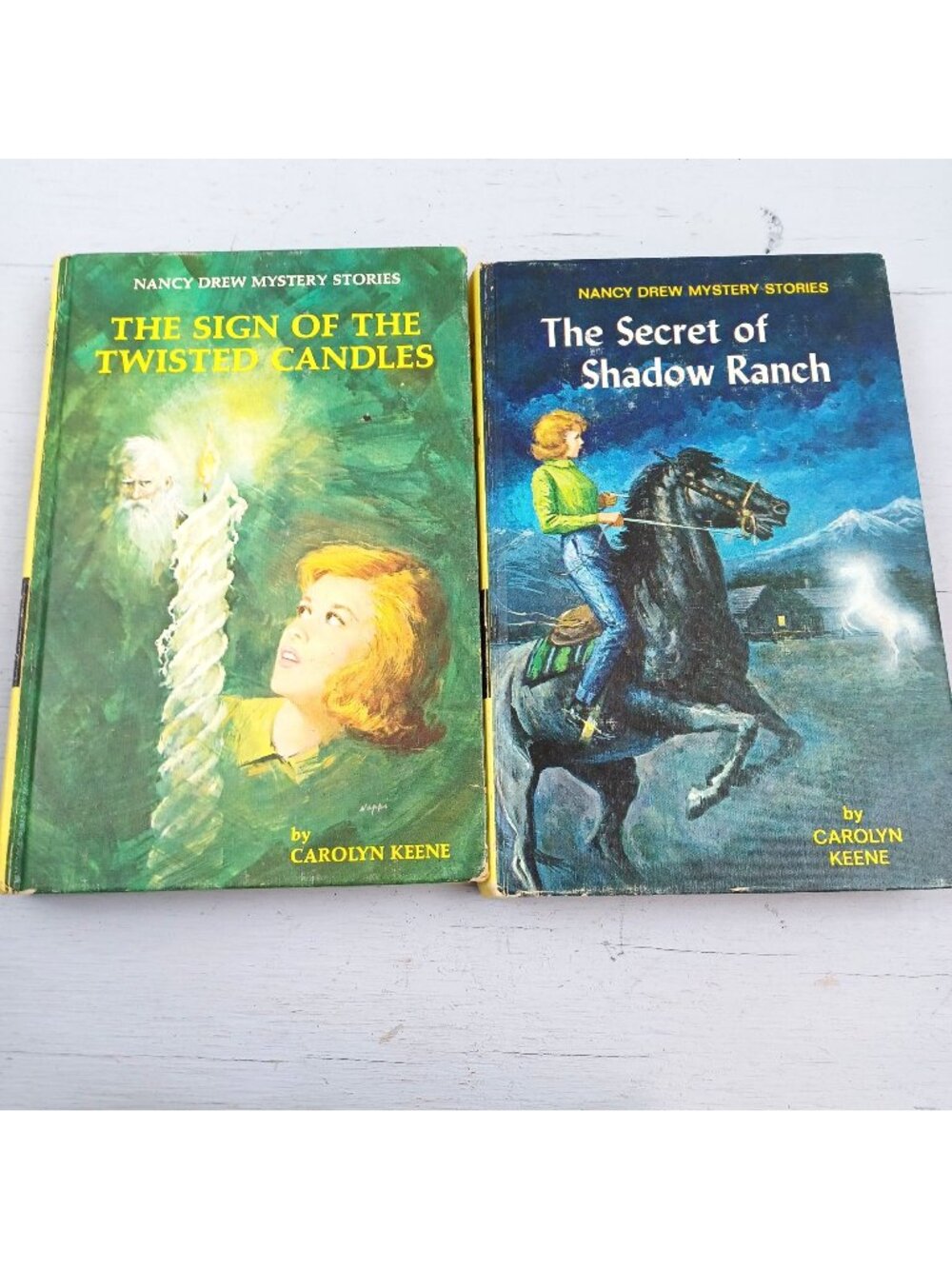Vintage Nancy Drew Mystery Stories Lot of 5 Yellow Spine HC Grosset Dunlap